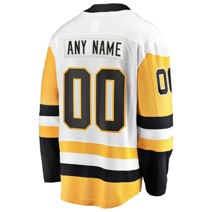 Pittsburgh Penguins Fanatics Away Breakaway Custom Jersey - White | NHL Jerseys
