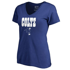Indianapolis Colts Women's Vintage Team Lockup V-Neck T-Shirt Royal - NFL