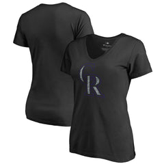 Colorado Rockies Women's Static Logo V-Neck T-Shirt for sale
