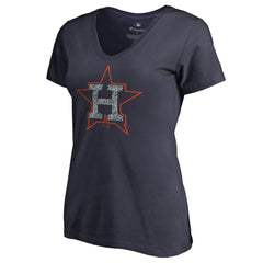 Houston Astros Women's Static Logo V-Neck T-Shirt discount