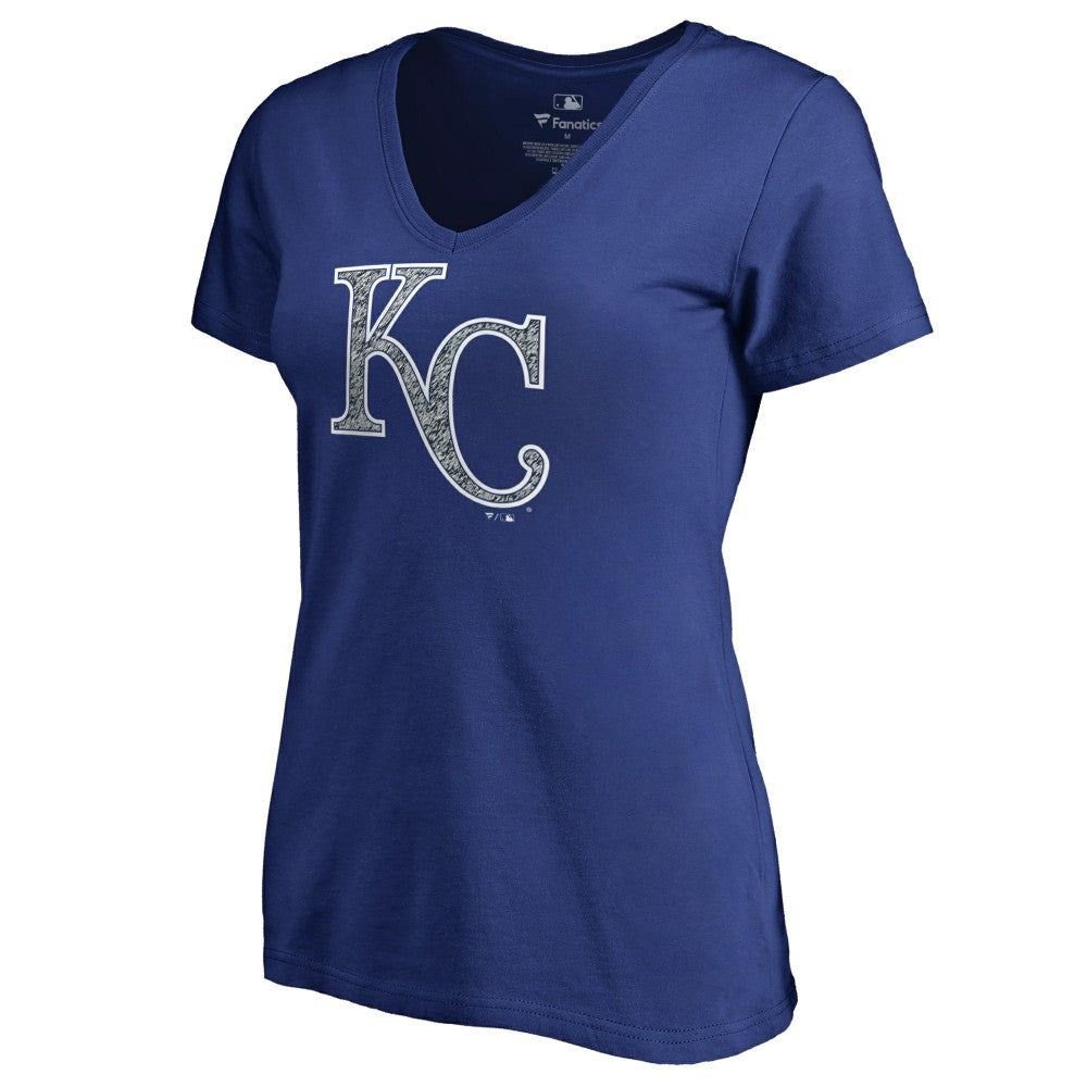 Kansas City Royals Women's Static Logo V-Neck T-Shirt for sale