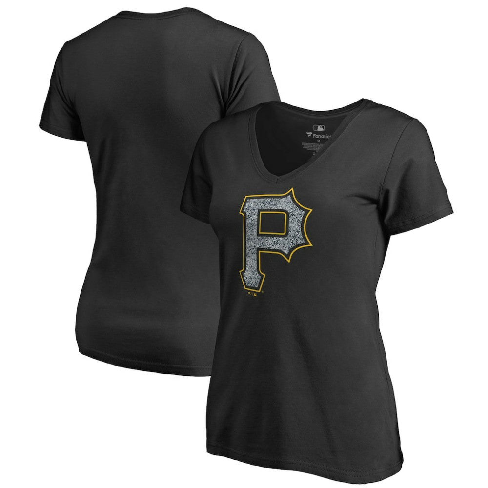 Pittsburgh Pirates Women's Static Logo V-Neck T-Shirt Lifestyle