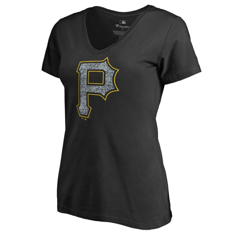 Pittsburgh Pirates Women's Static Logo V-Neck T-Shirt Lifestyle