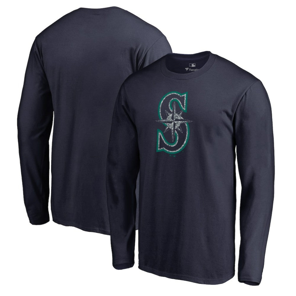 Seattle Mariners Static Logo Long Sleeve T-Shirt discount