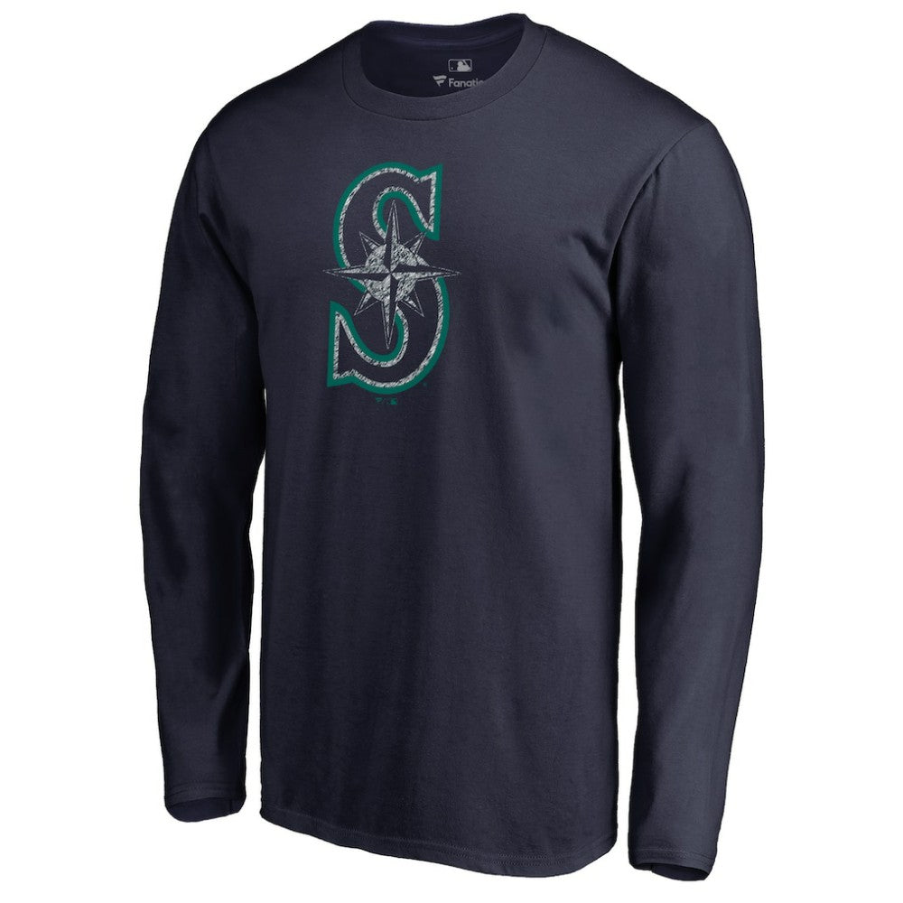 Seattle Mariners Static Logo Long Sleeve T-Shirt discount