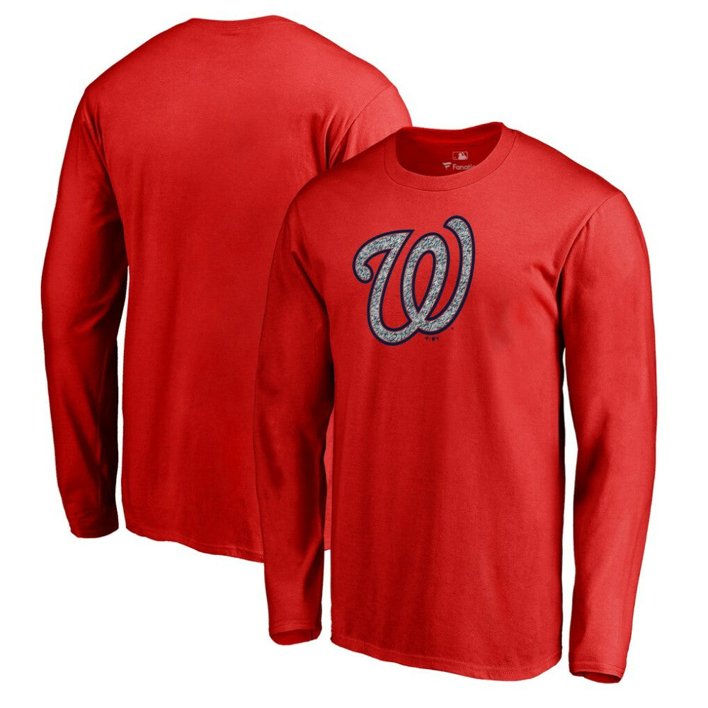 Washington Nationals Static Logo Long Sleeve T-Shirt Near Me