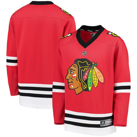 Chicago Blackhawks Fanatics Youth Home Replica Blank Jersey - Red | NHL Jerseys