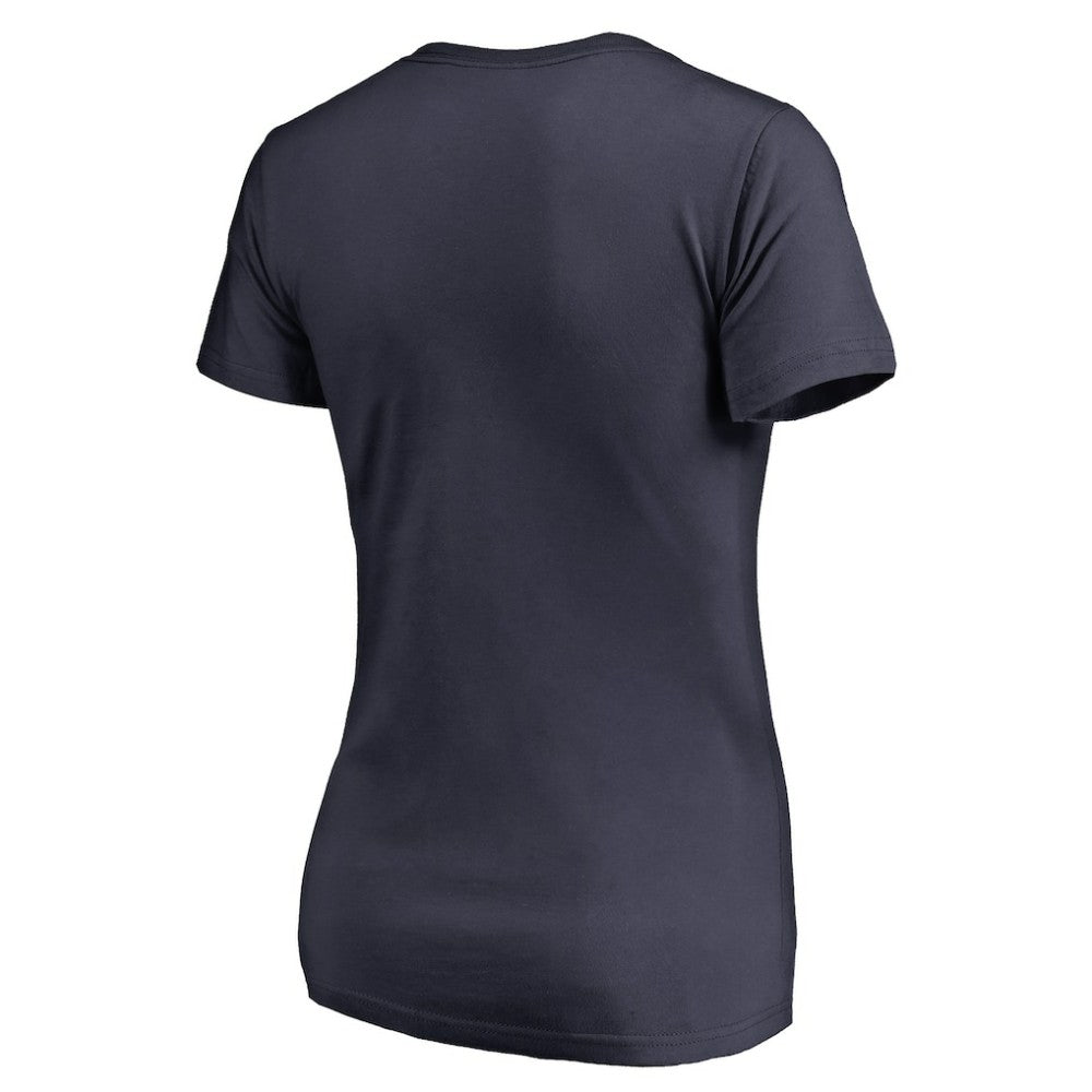 Nashville Predators - Women's Static Logo V-Neck T-Shirt Navy