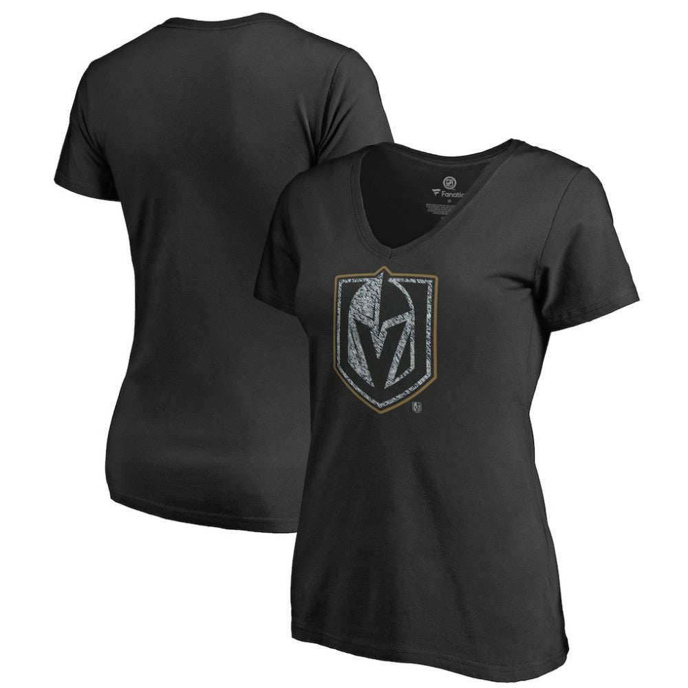 Vegas Golden Knights Women's Static Logo V-Neck T-Shirt Black