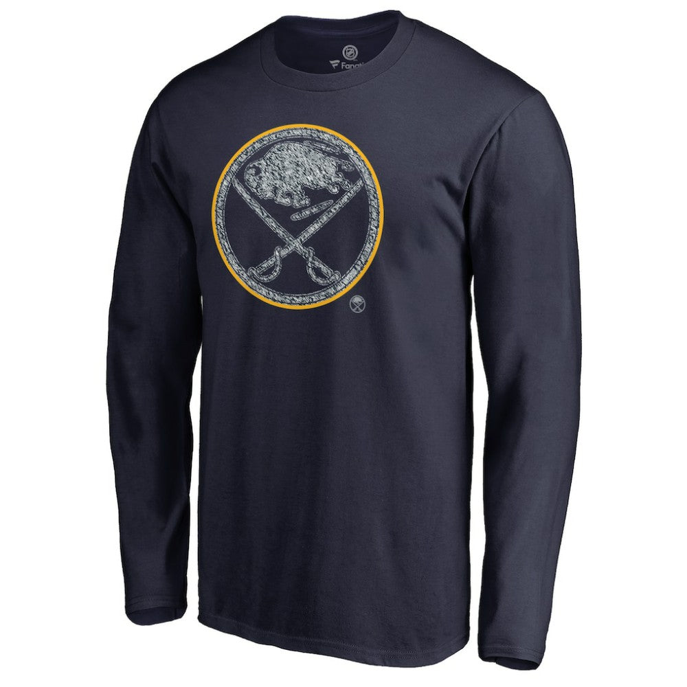 Buffalo Sabres - Static Logo Long Sleeve T-Shirt Navy