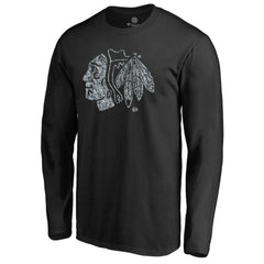 Chicago Blackhawks Static Logo Long Sleeve T-Shirt Black