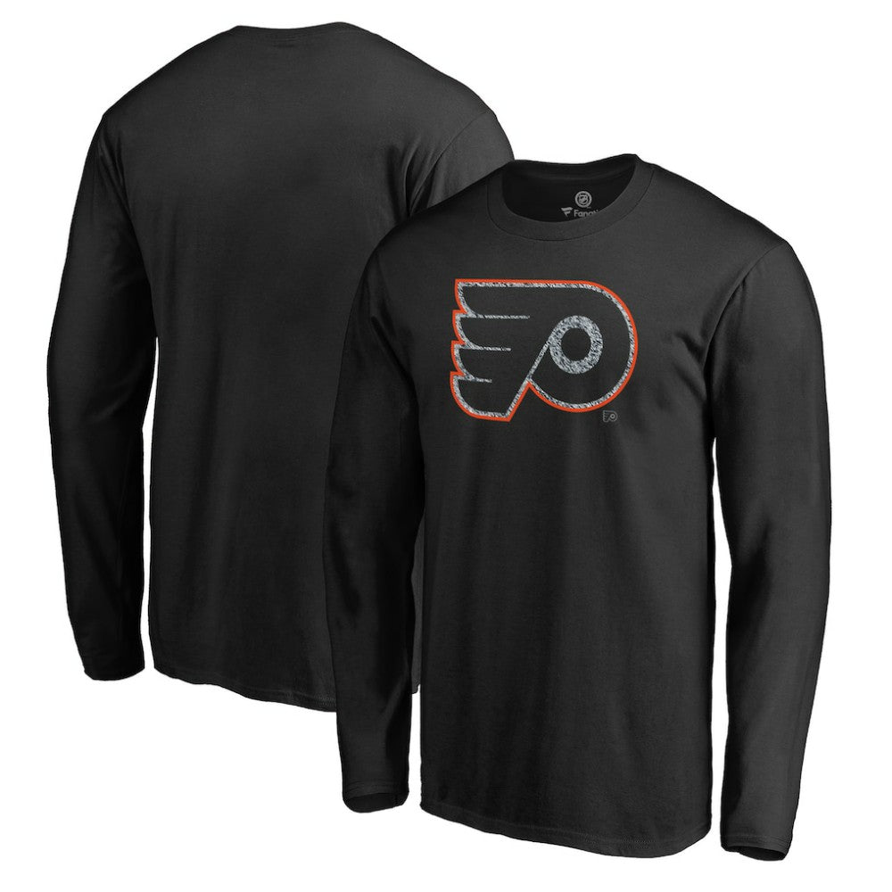 Philadelphia Flyers - Static Logo Long Sleeve T-Shirt Black