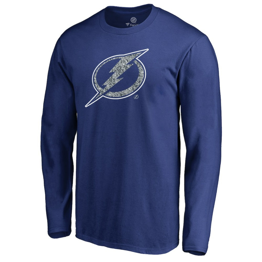 Tampa Bay Lightning - Static Logo Long Sleeve T-Shirt Blue