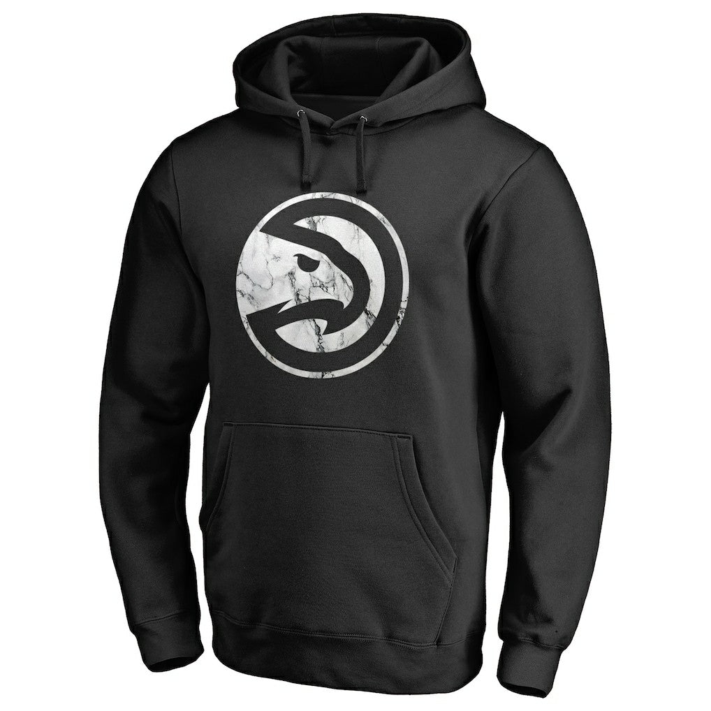 NBA - Atlanta Hawks Marble Logo Pullover Hoodie - Black