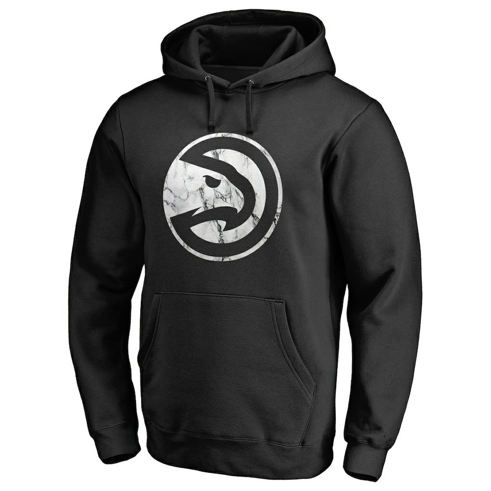 NBA - Atlanta Hawks Marble Logo Pullover Hoodie - Black