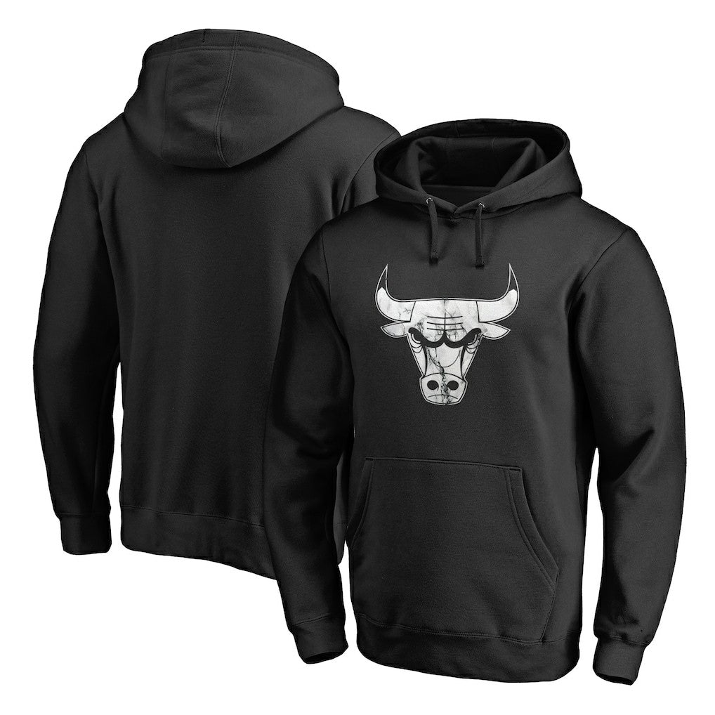 NBA - Chicago Bulls Marble Logo Pullover Hoodie - Black