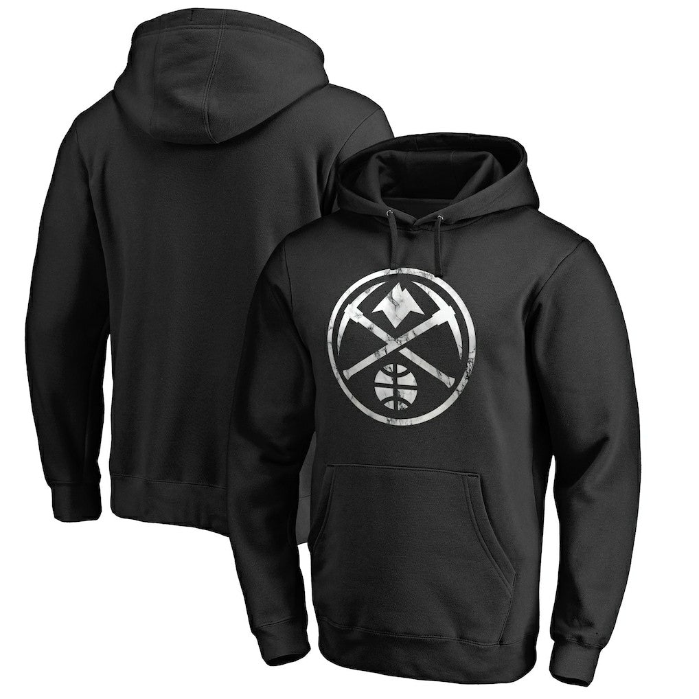 NBA - Denver Nuggets Marble Logo Pullover Hoodie - Black