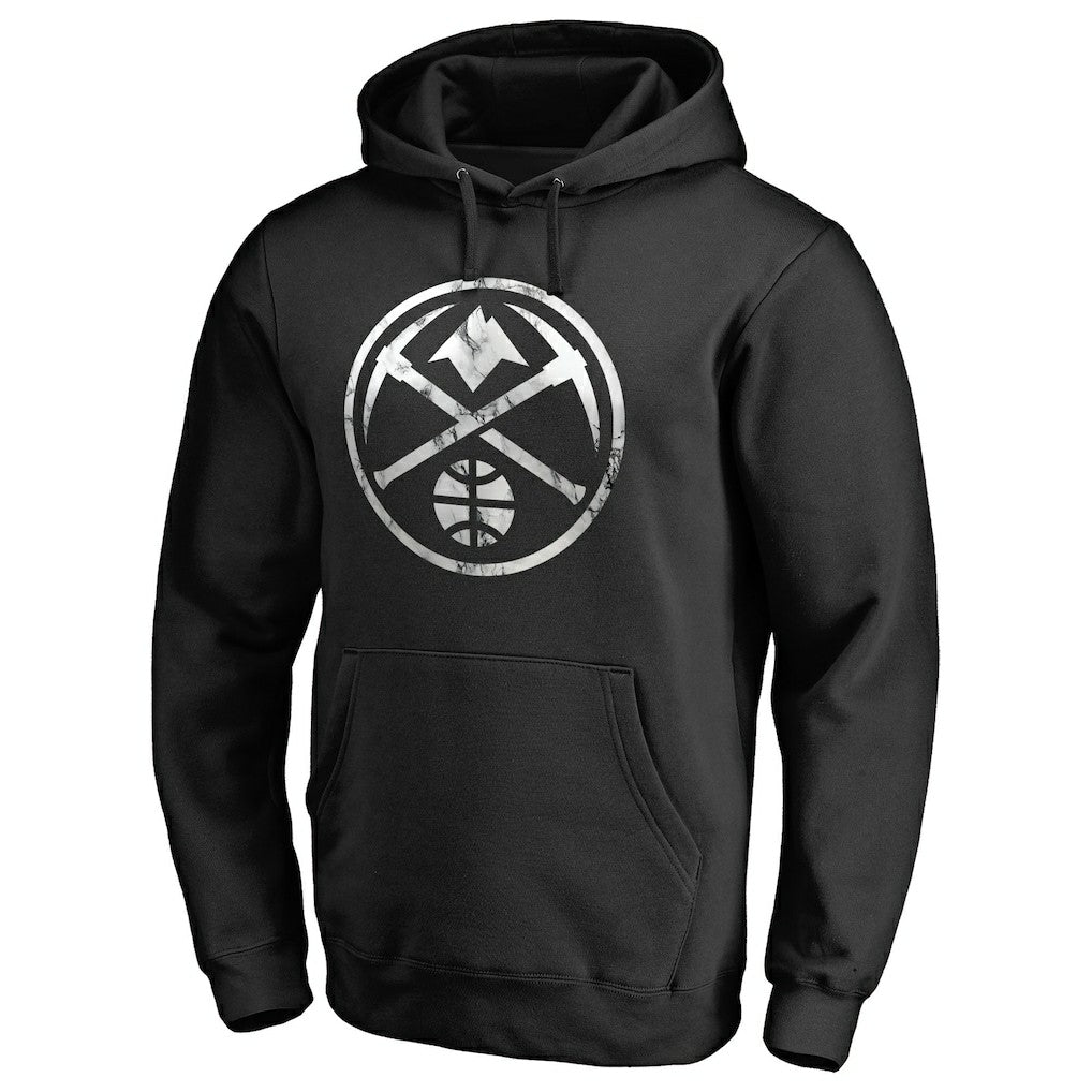NBA - Denver Nuggets Marble Logo Pullover Hoodie - Black