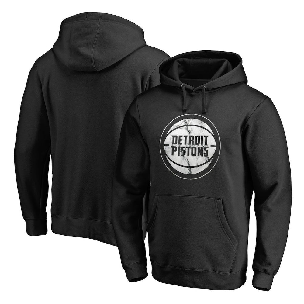 NBA - Detroit Pistons Marble Logo Pullover Hoodie - Black