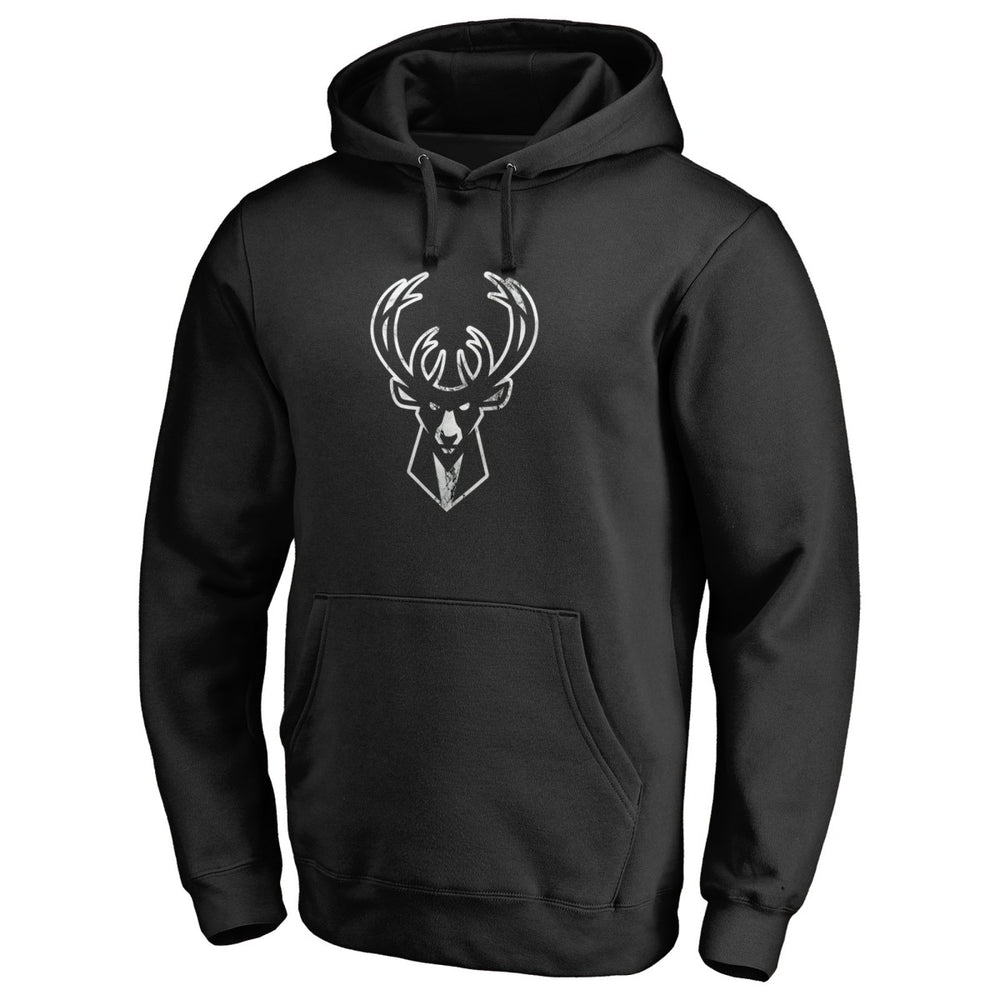 NBA - Milwaukee Bucks Marble Logo Pullover Hoodie - Black