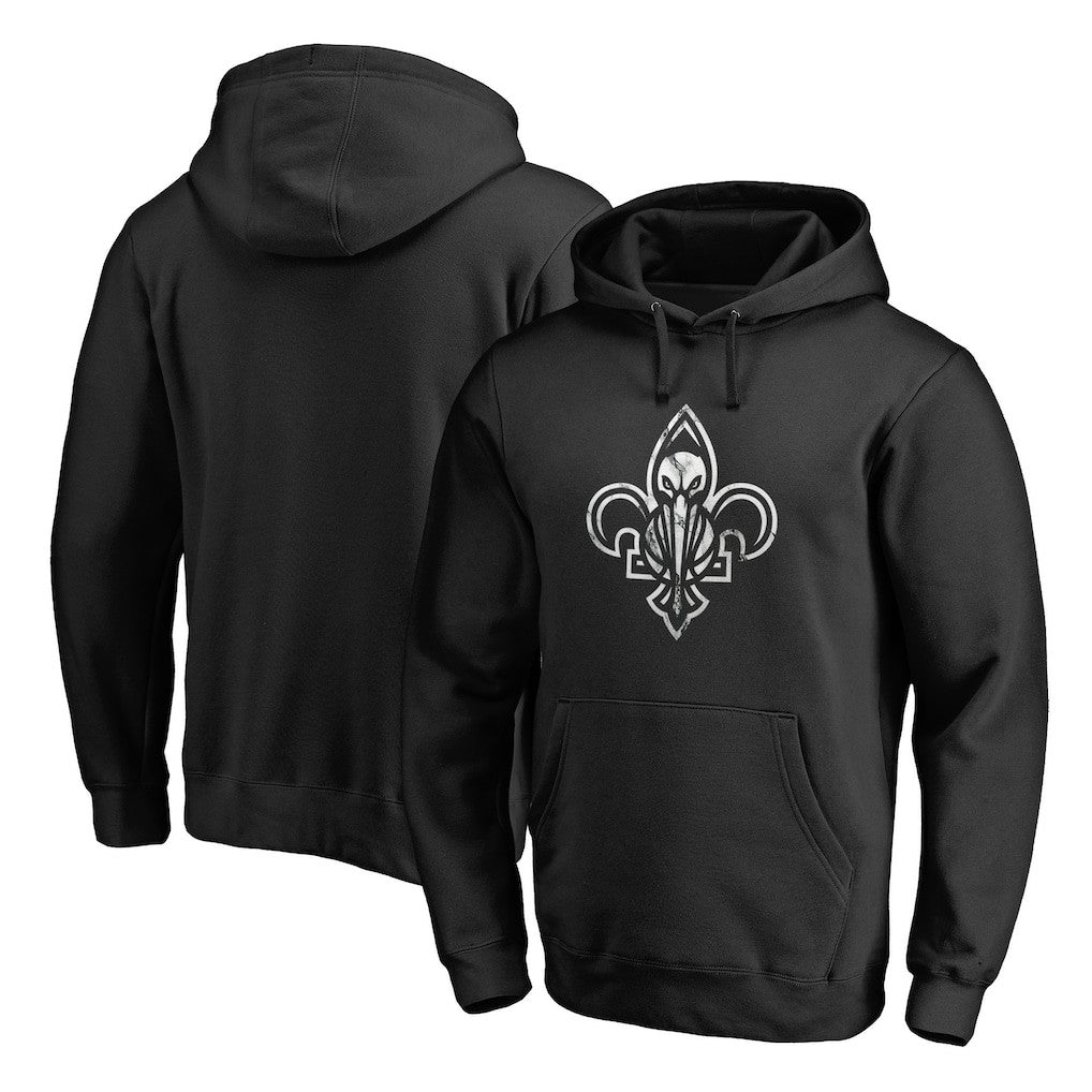 NBA - New Orleans Pelicans Marble Logo Pullover Hoodie - Black