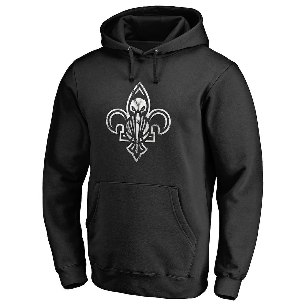 NBA - New Orleans Pelicans Marble Logo Pullover Hoodie - Black