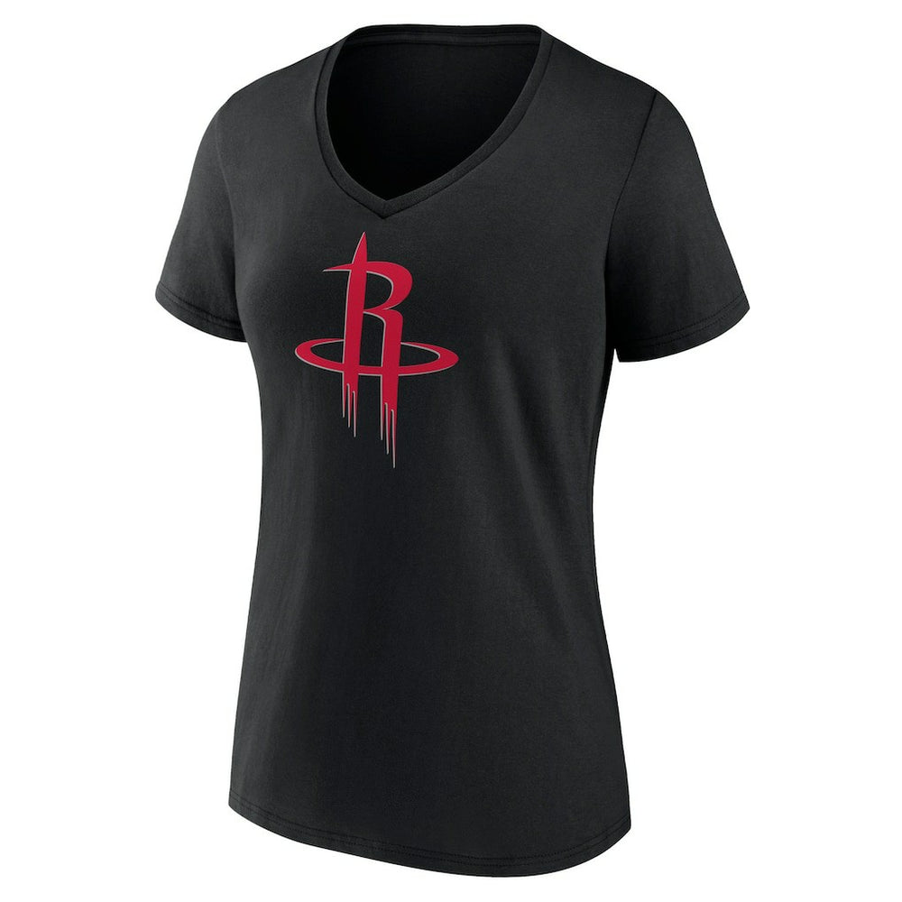 NBA - Houston Rockets Women's Primary Logo V-Neck T-Shirt - Black