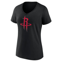 NBA - Houston Rockets Women's Primary Logo V-Neck T-Shirt - Black