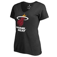 NBA - Miami Heat Women's Primary Logo V-Neck T-Shirt - Black
