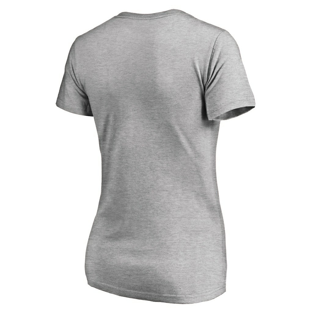 NBA - Brooklyn Nets Women's Primary Logo V-Neck T-Shirt - Ash