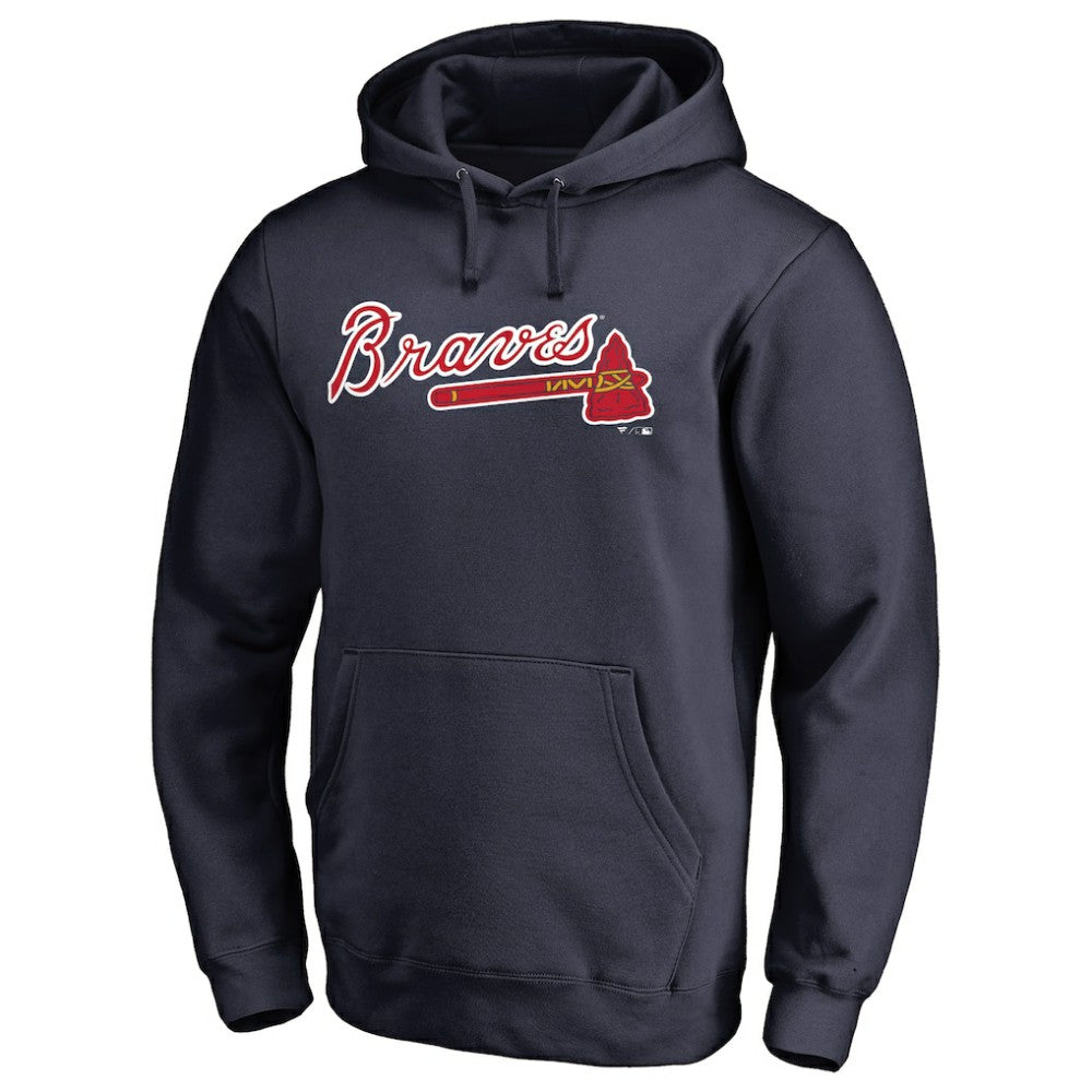 Atlanta Braves Official Wordmark Fitted Pullover Hoodie Sale