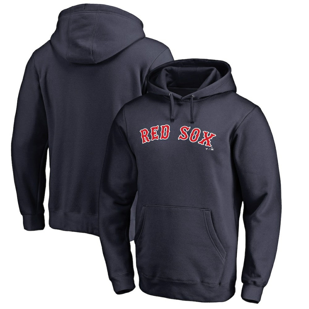 Boston Red Sox Official Wordmark Fitted Pullover Hoodie On Sale