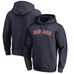 Boston Red Sox Official Wordmark Fitted Pullover Hoodie On Sale