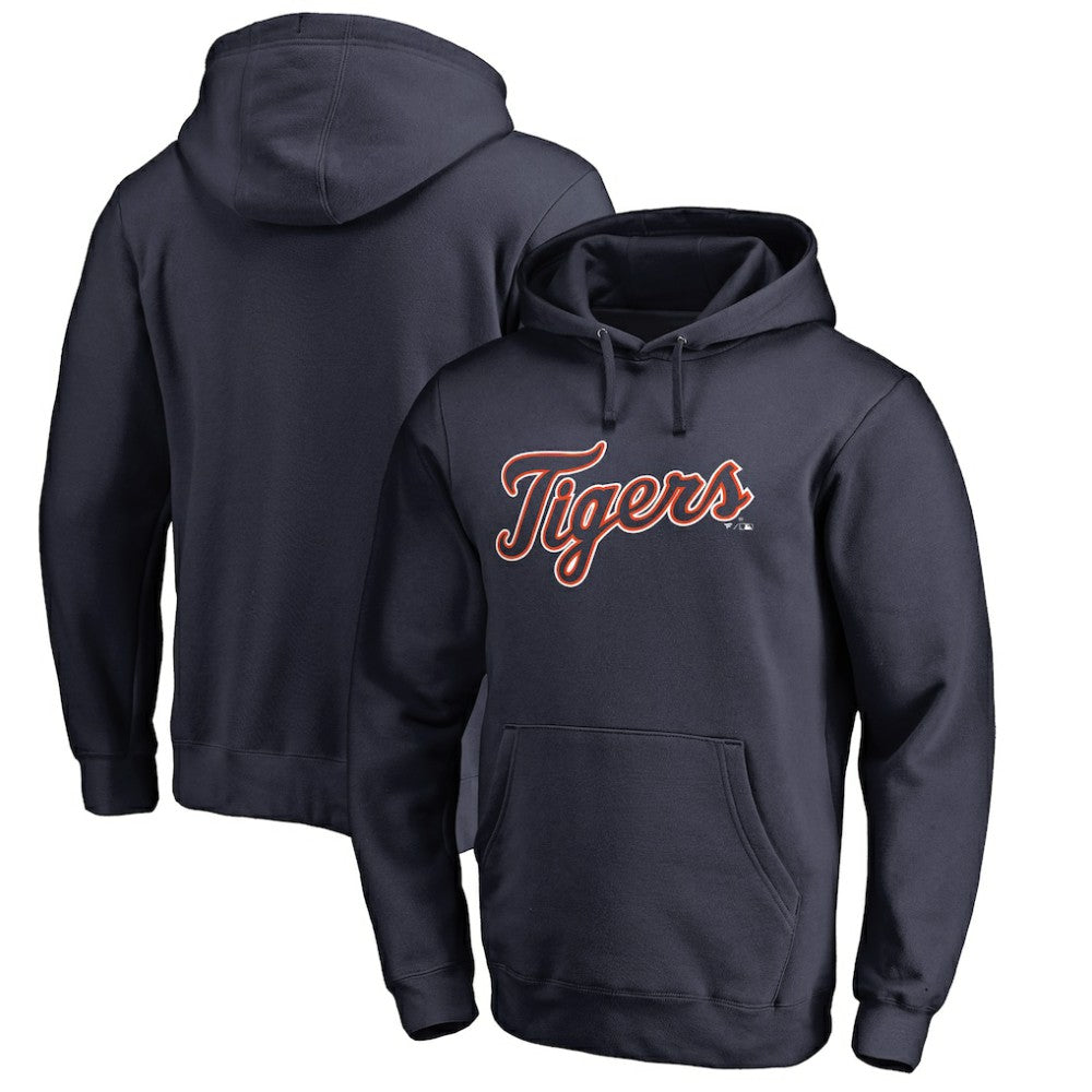 Detroit Tigers Official Wordmark Fitted Pullover Hoodie Sale