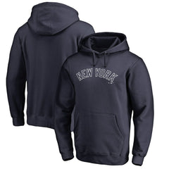 New York Yankees Official Wordmark Fitted Pullover Hoodie Lifestyle