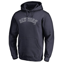 New York Yankees Official Wordmark Fitted Pullover Hoodie Lifestyle
