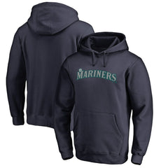 Seattle Mariners Official Wordmark Fitted Pullover Hoodie Clearance