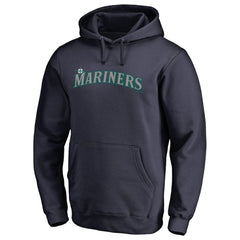 Seattle Mariners Official Wordmark Fitted Pullover Hoodie Clearance