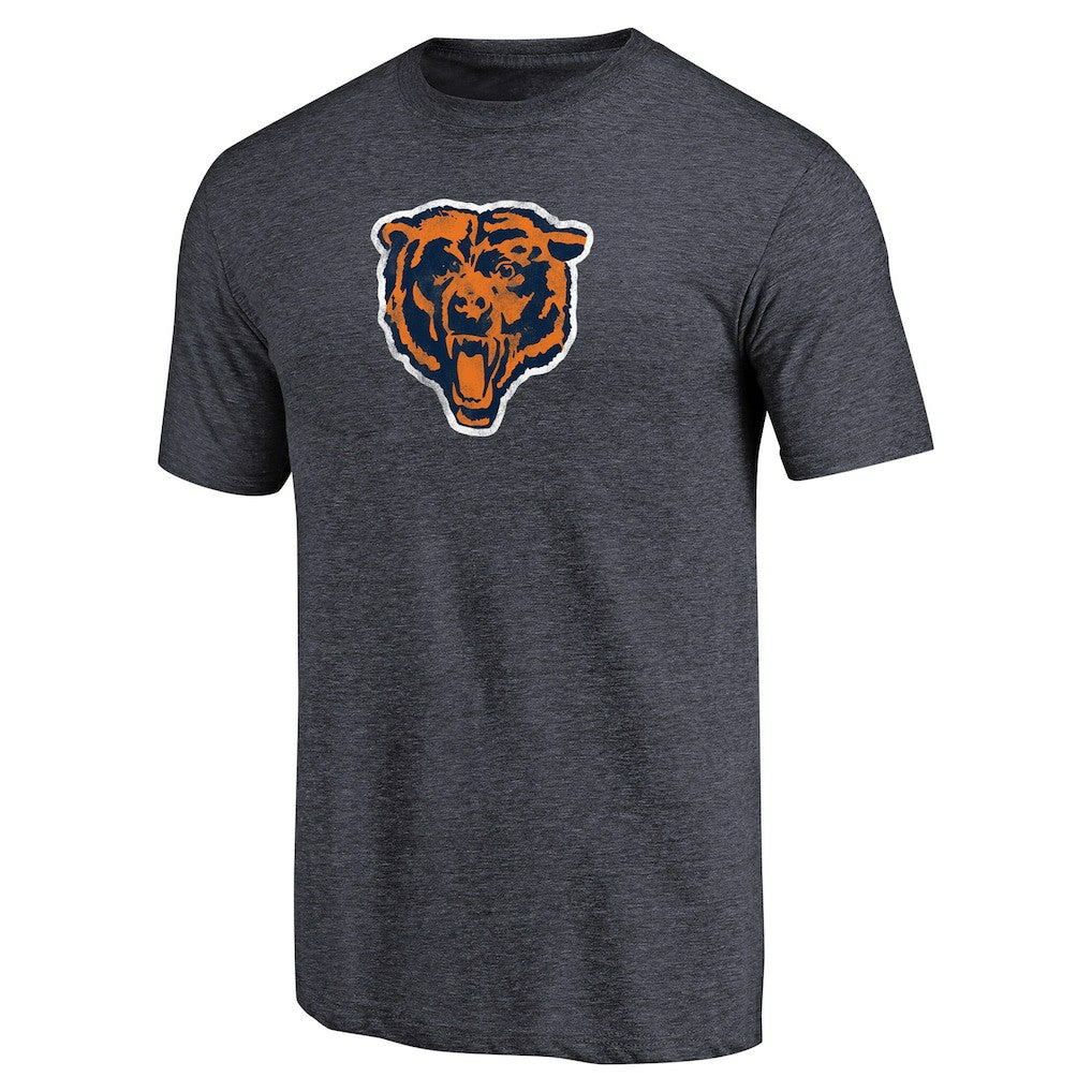 Chicago Bears Throwback Logo Tri-Blend T-Shirt Navy - NFL