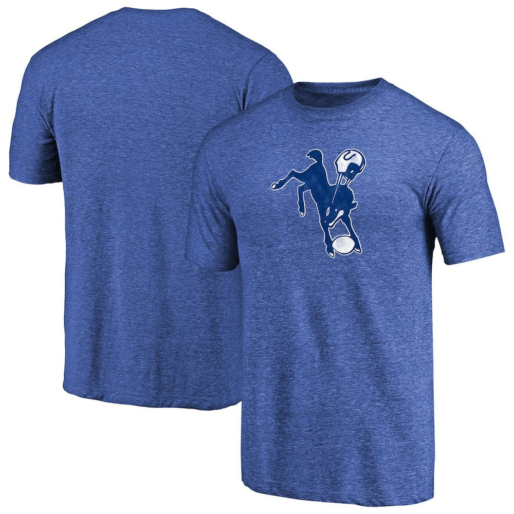 Indianapolis Colts Throwback Logo Tri-Blend T-Shirt Royal - NFL