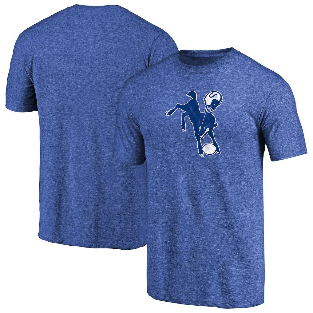 Indianapolis Colts Throwback Logo Tri-Blend T-Shirt Royal - NFL