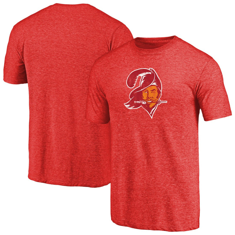 Tampa Bay Buccaneers Throwback Logo Tri-Blend T-Shirt Red - NFL
