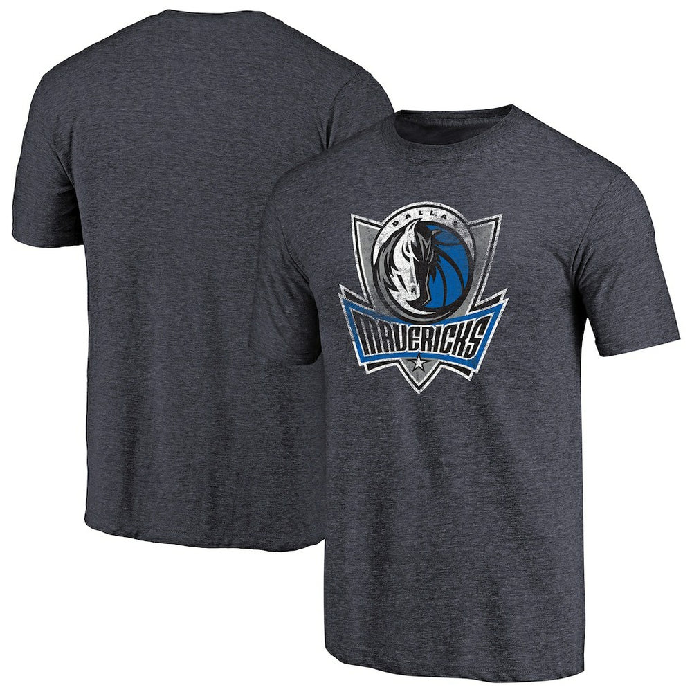 NBA - Dallas Mavericks Distressed Logo Tri-Blend T-Shirt - Navy