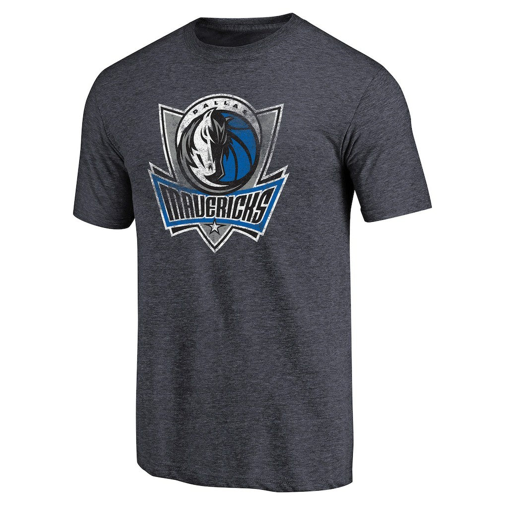 NBA - Dallas Mavericks Distressed Logo Tri-Blend T-Shirt - Navy