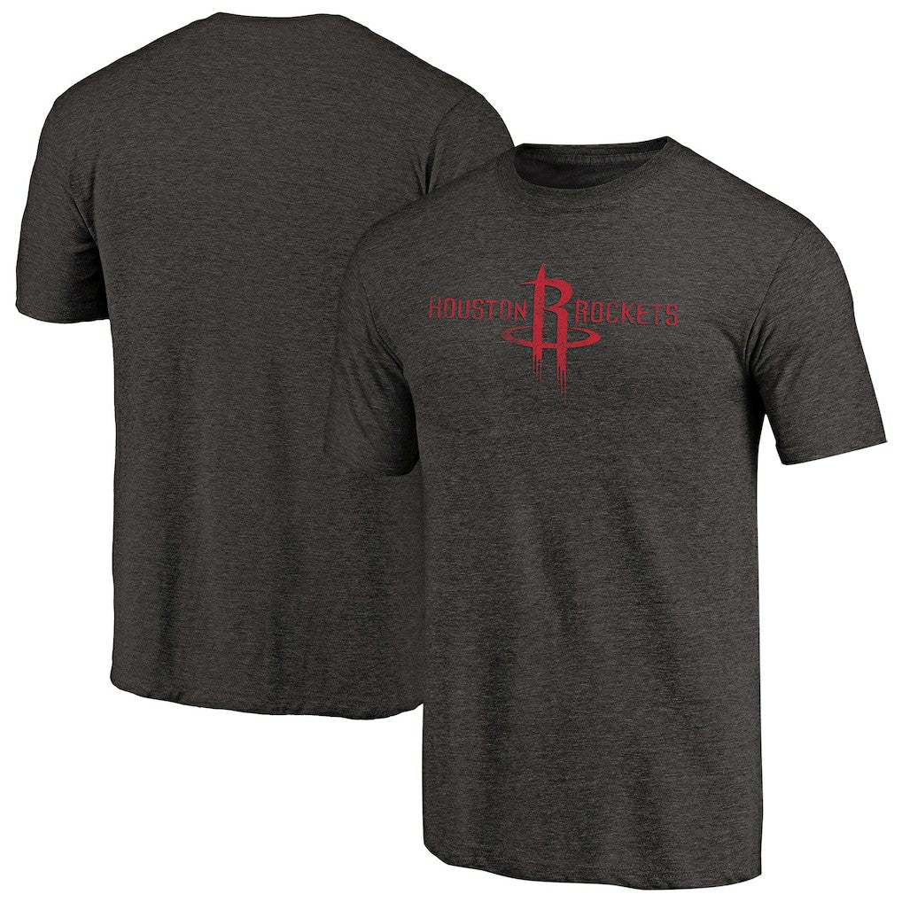 NBA - Houston Rockets Distressed Logo Tri-Blend T-Shirt - Black
