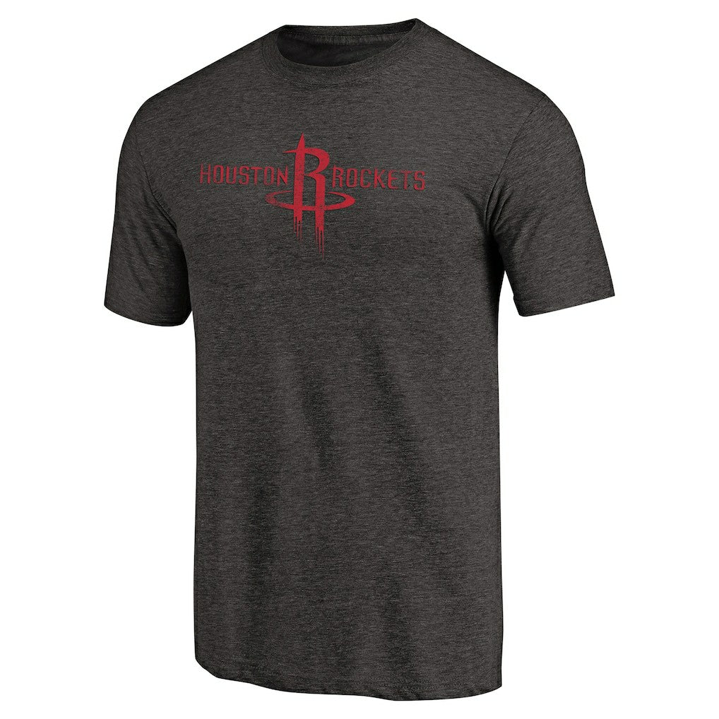 NBA - Houston Rockets Distressed Logo Tri-Blend T-Shirt - Black