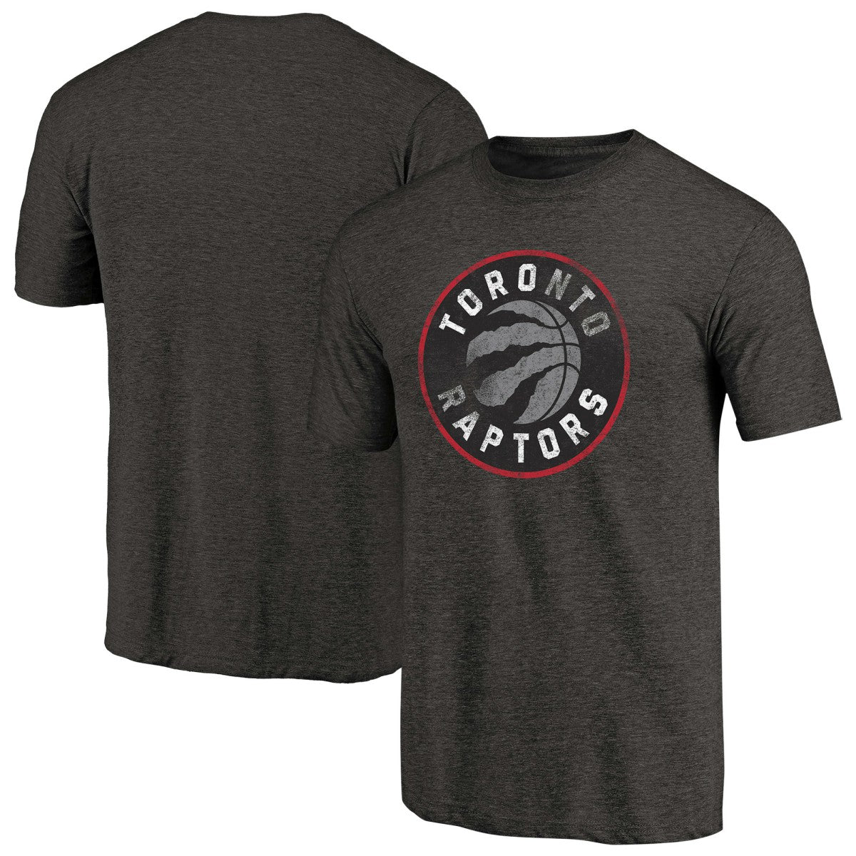 NBA - Toronto Raptors Distressed Logo Tri-Blend T-Shirt - Black
