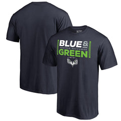 Seattle Seahawks Alternate Team Logo Gear Blue & Green T-Shirt College Navy - NFL