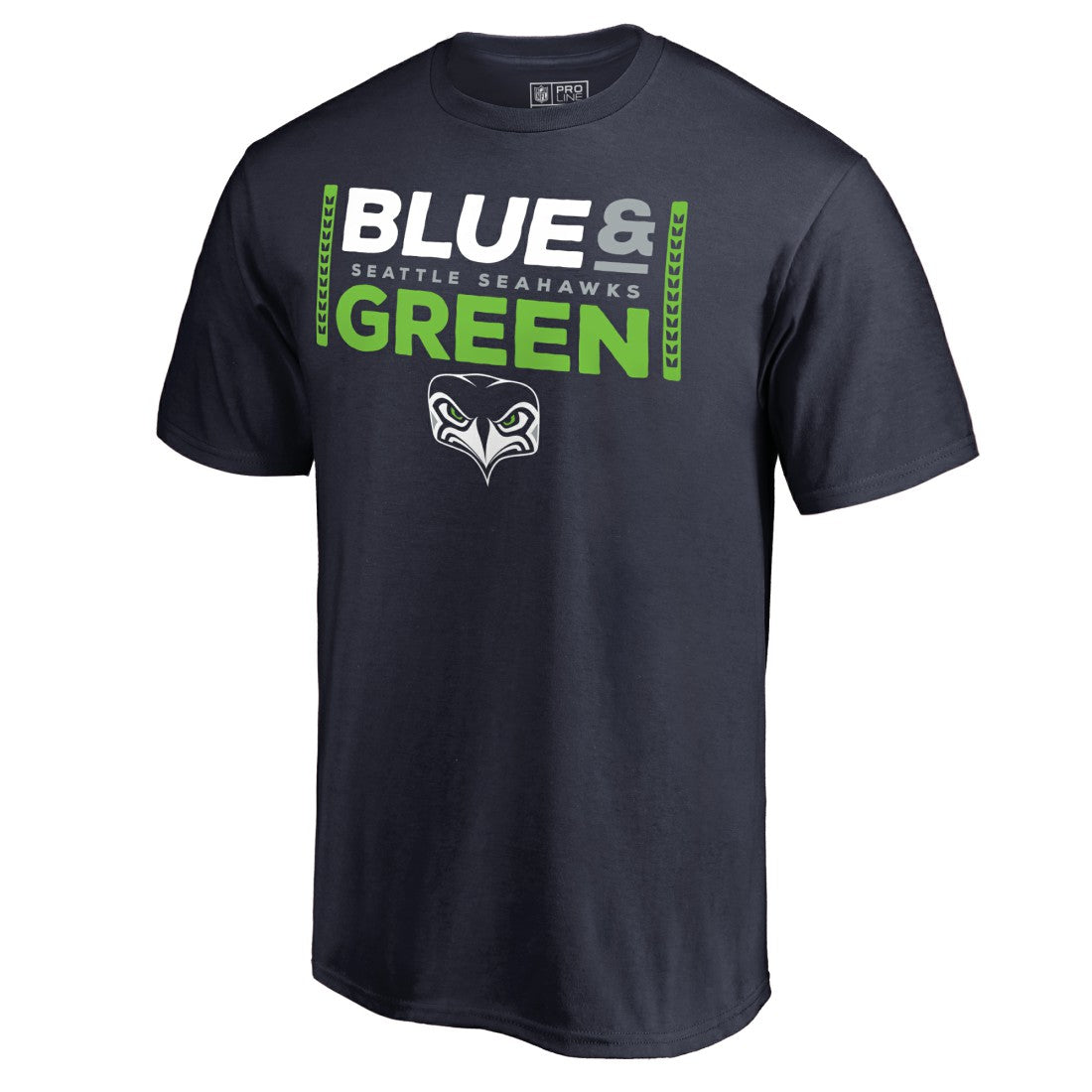 Seattle Seahawks Alternate Team Logo Gear Blue & Green T-Shirt College Navy - NFL