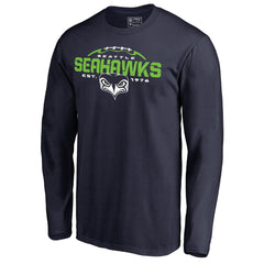 Seattle Seahawks Alternate Team Logo Gear Flea Flicker Long Sleeve T-Shirt College Navy - NFL